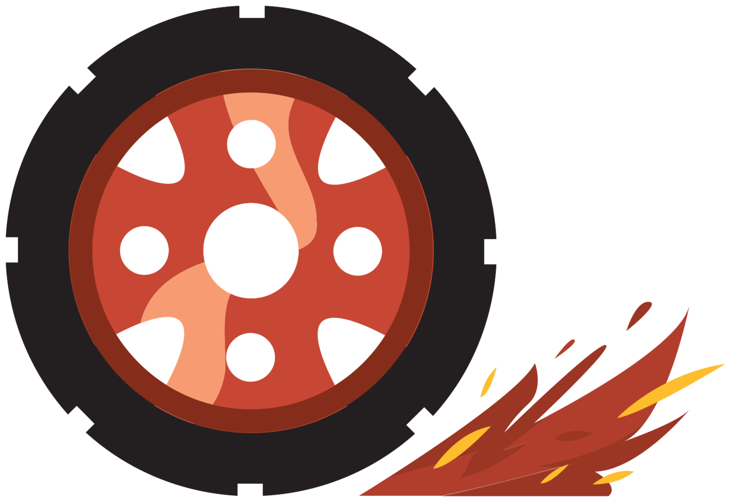 Burn out wheel png