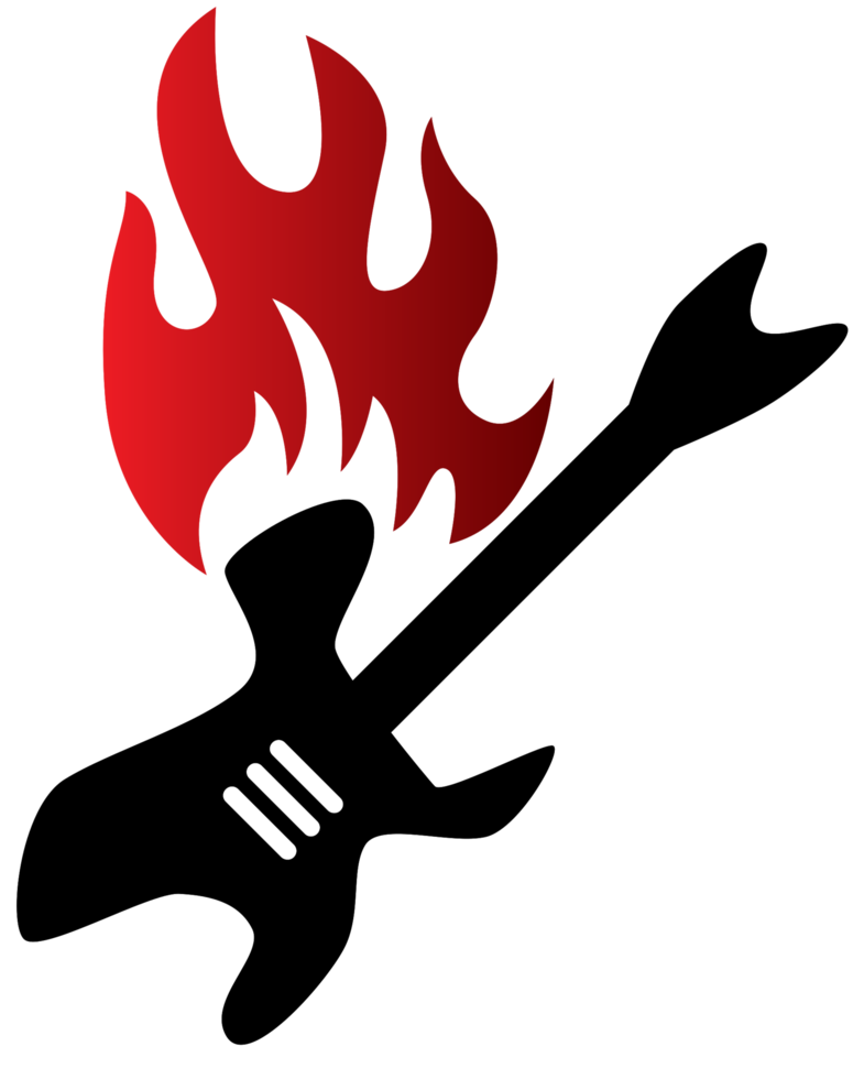 guitare en feu png