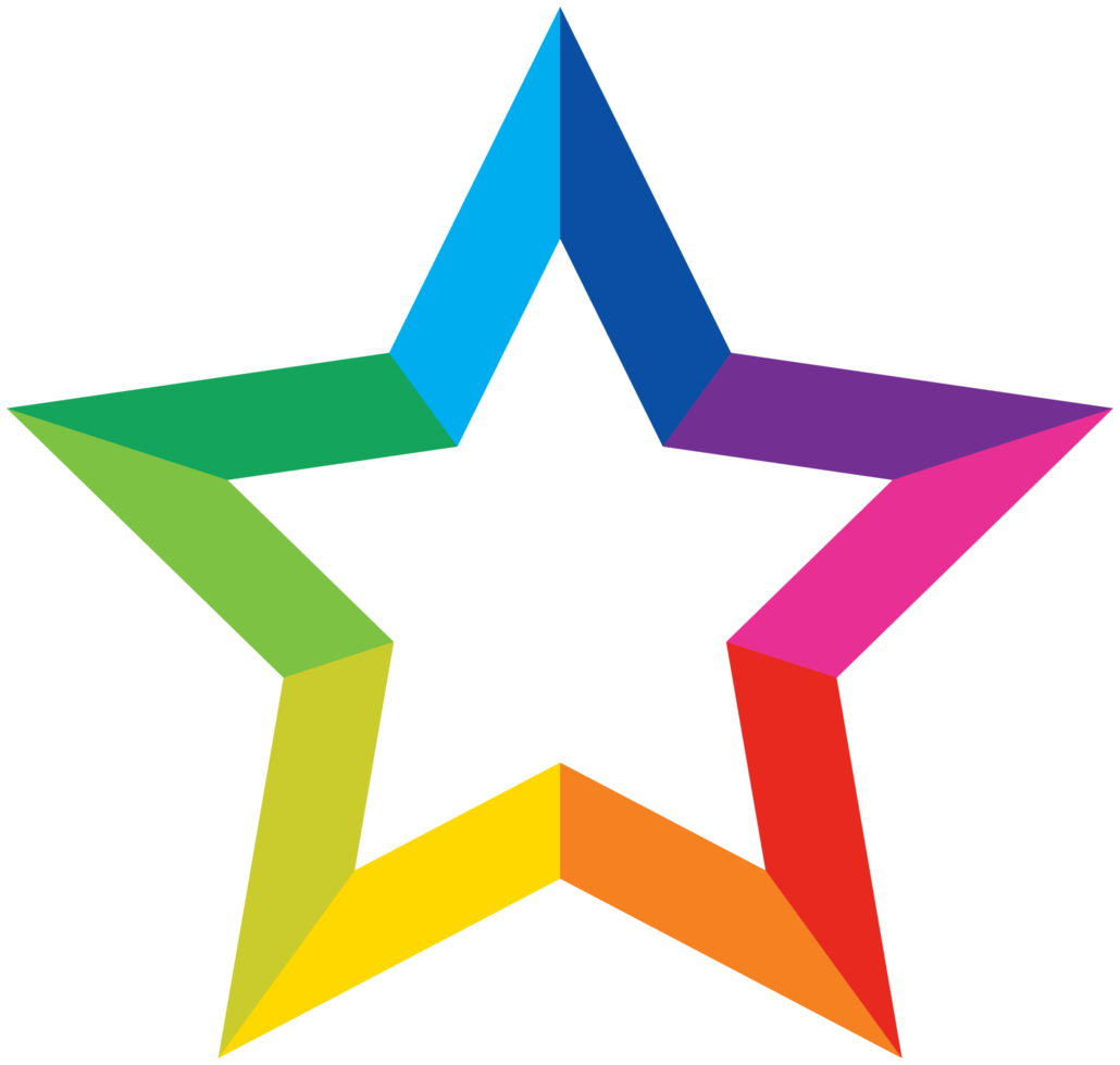 étoile arc-en-ciel png