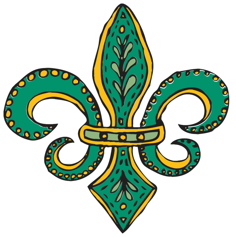 fleur de lis dessiné à la main png