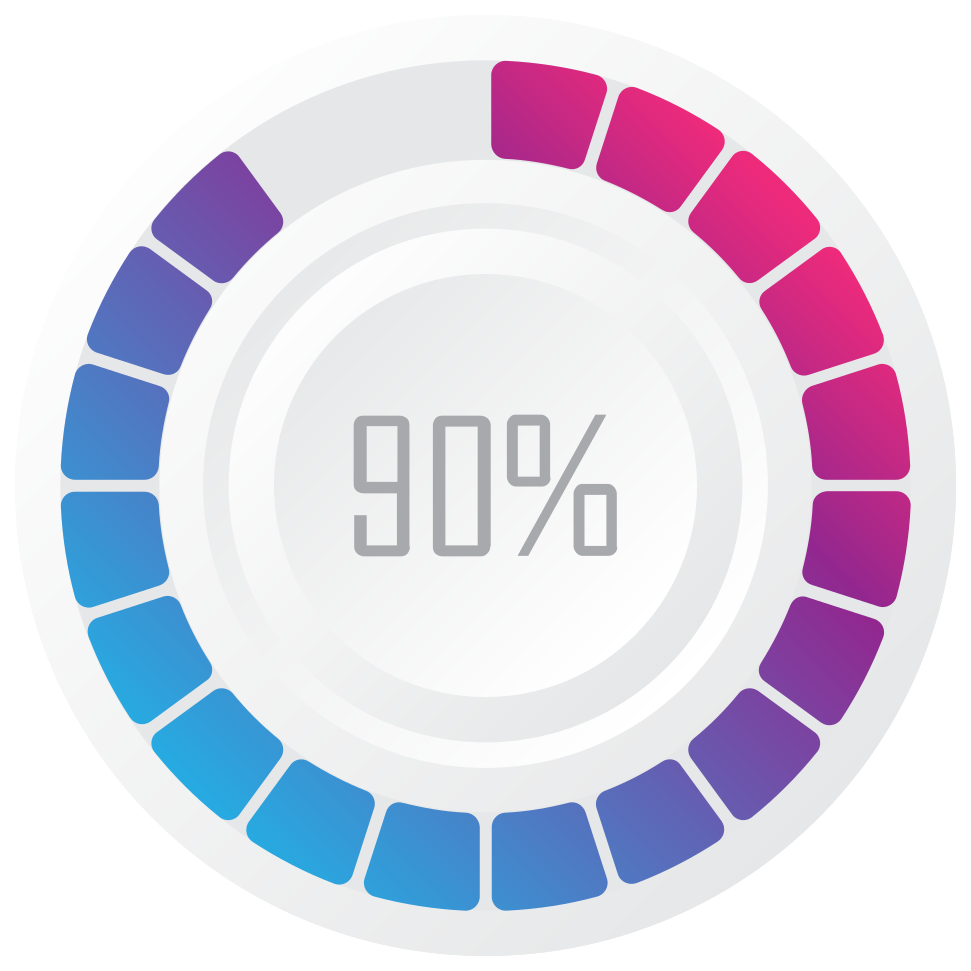 Circle preloader 90% png