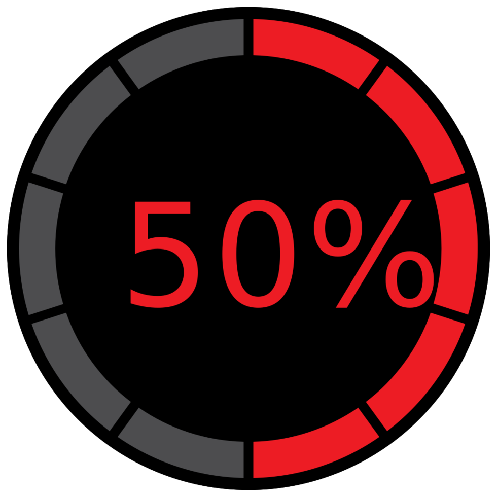 Circle preloader 50% png