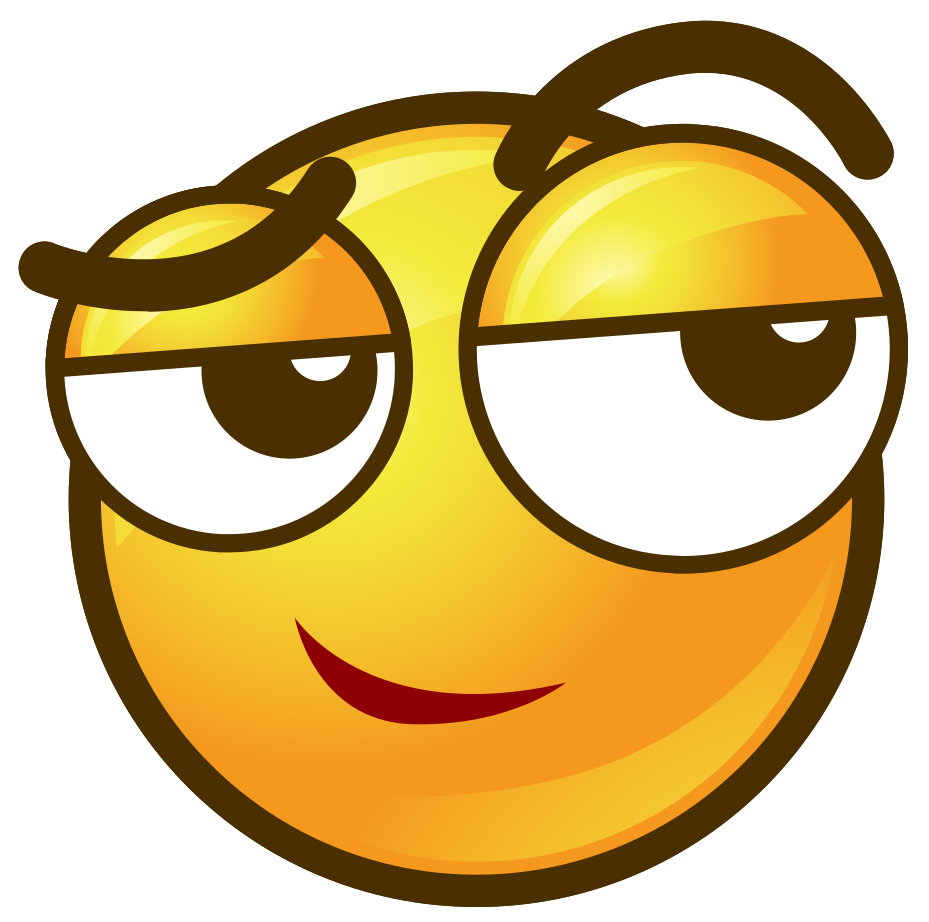 Emoji circle face smirk png