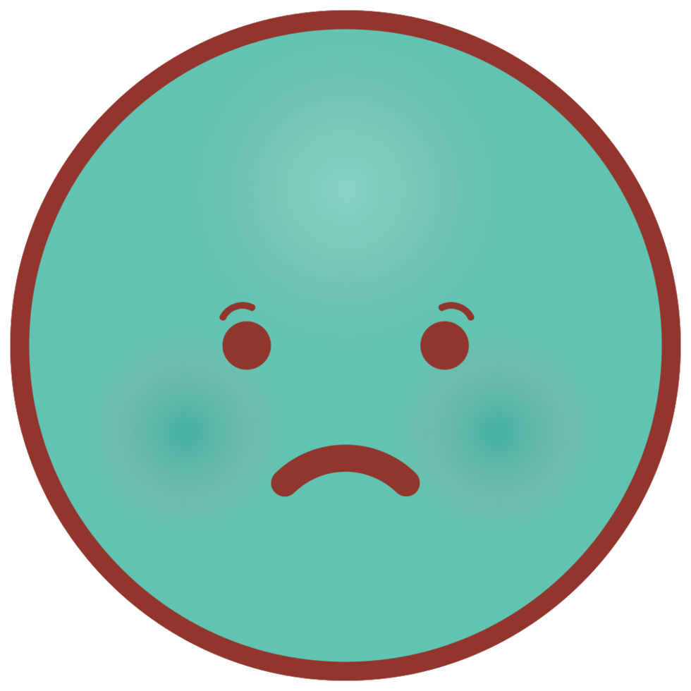 Emoji face circle sad png