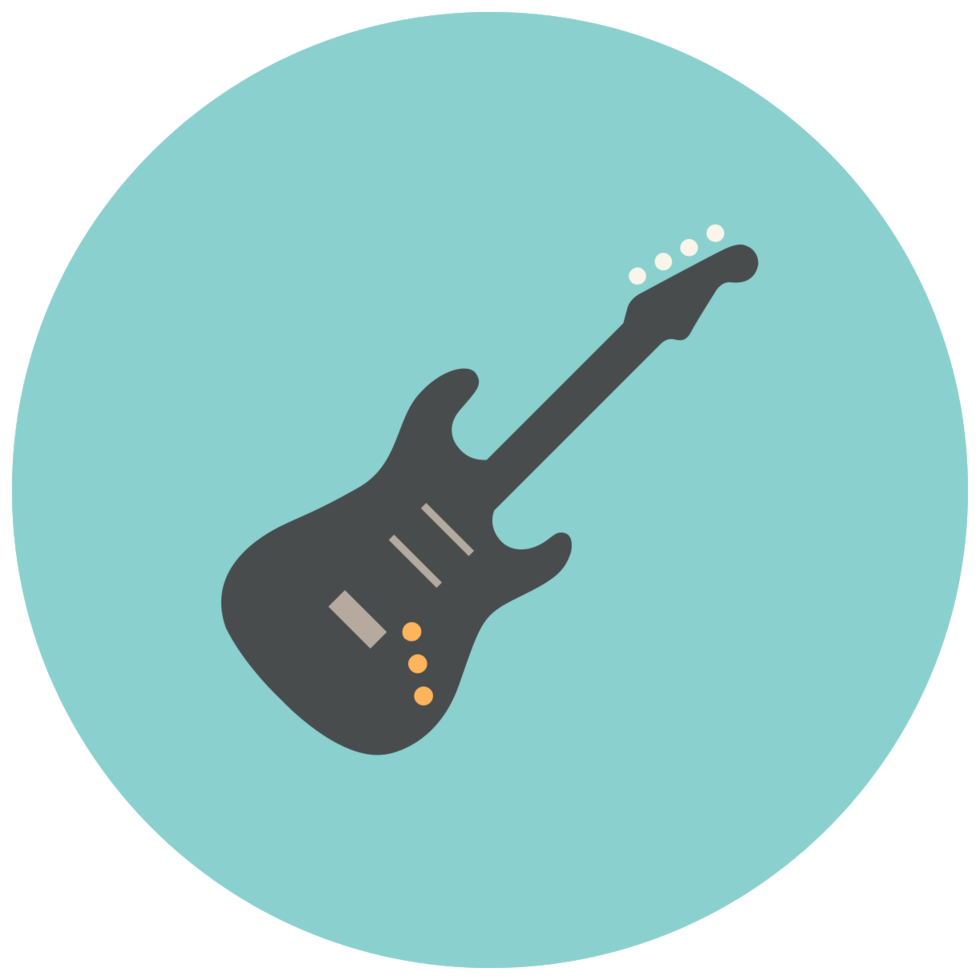 muziek cirkel pictogram gitaar png