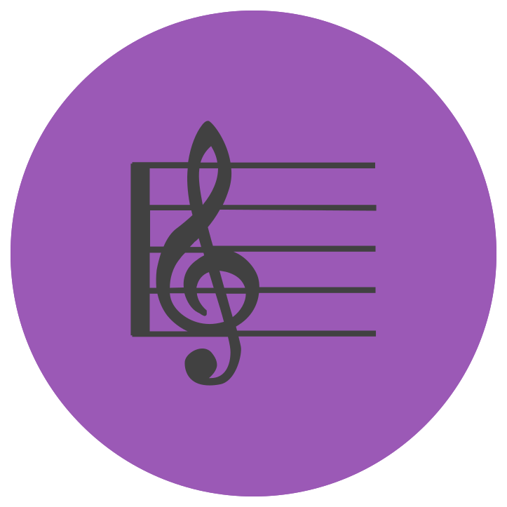 Musical note symbol circle icon png