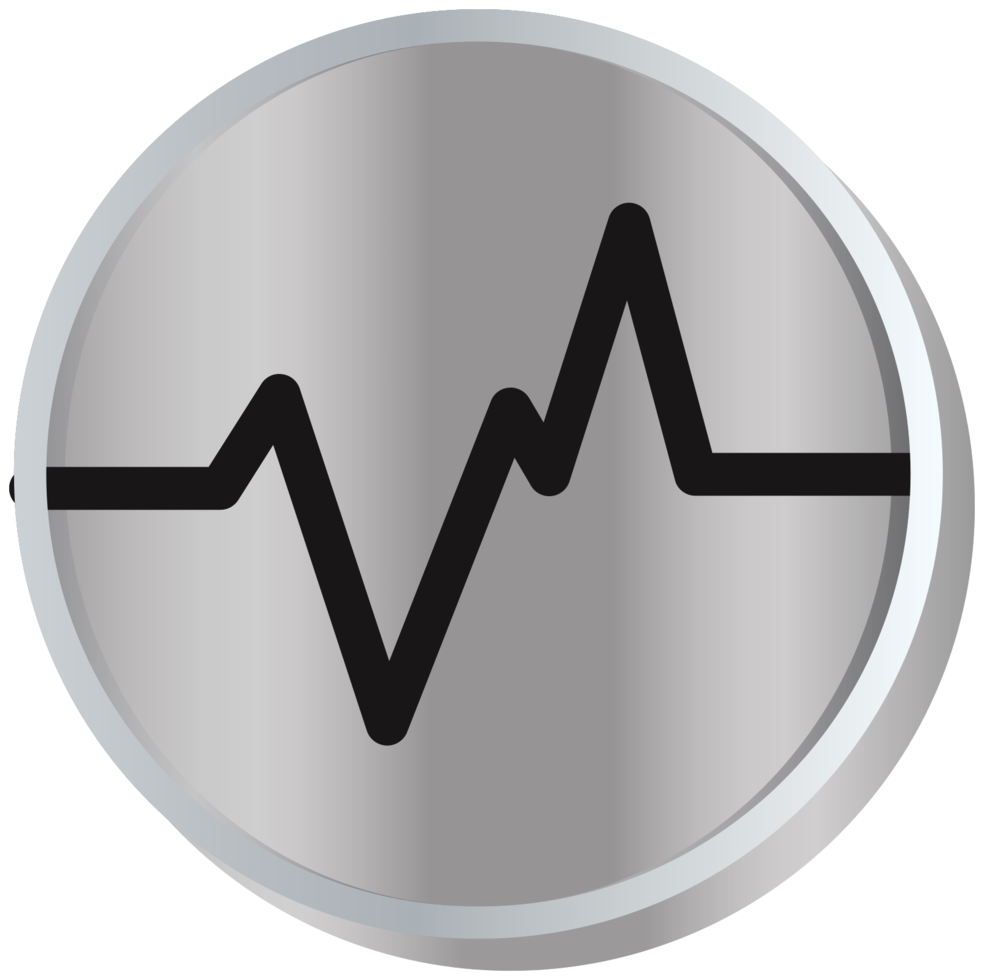 Sound bar silver button png