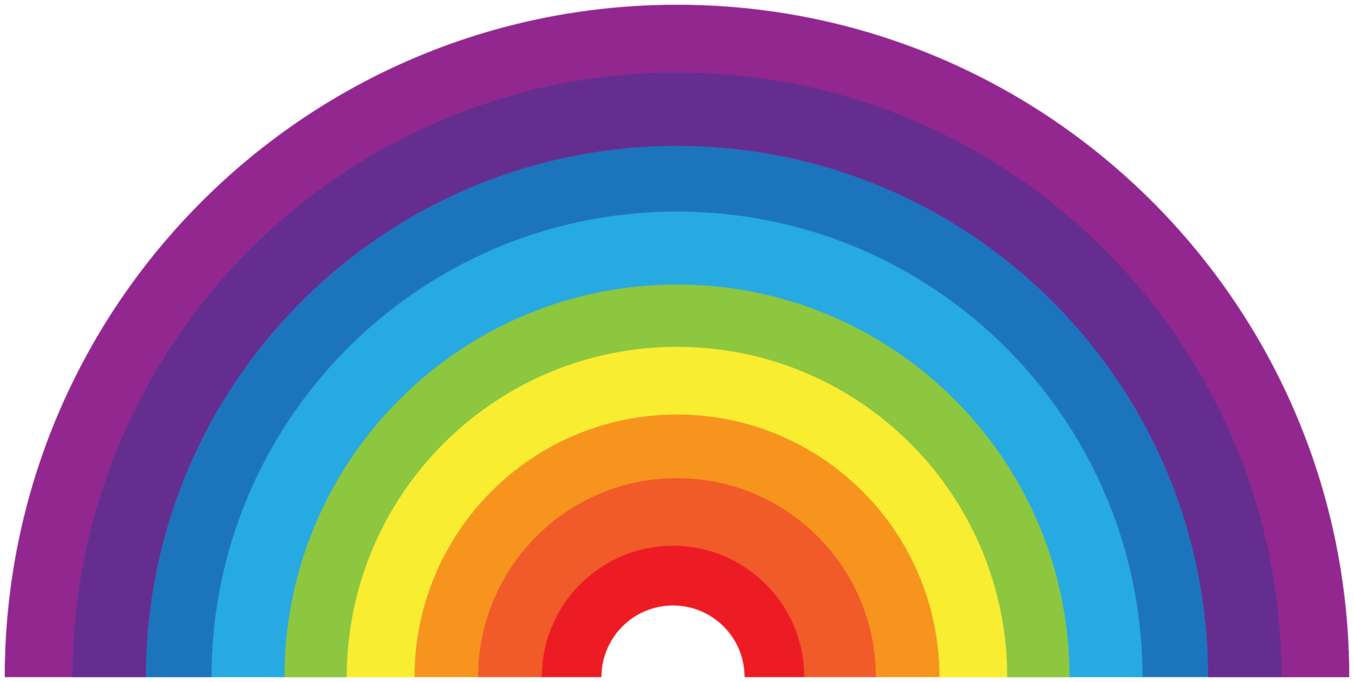 Rainbow half circle png