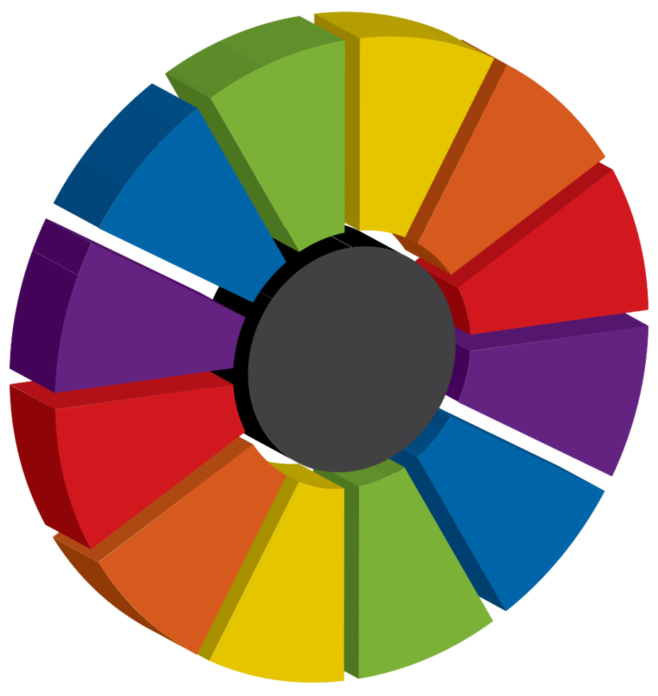 roue de rotation arc-en-ciel png