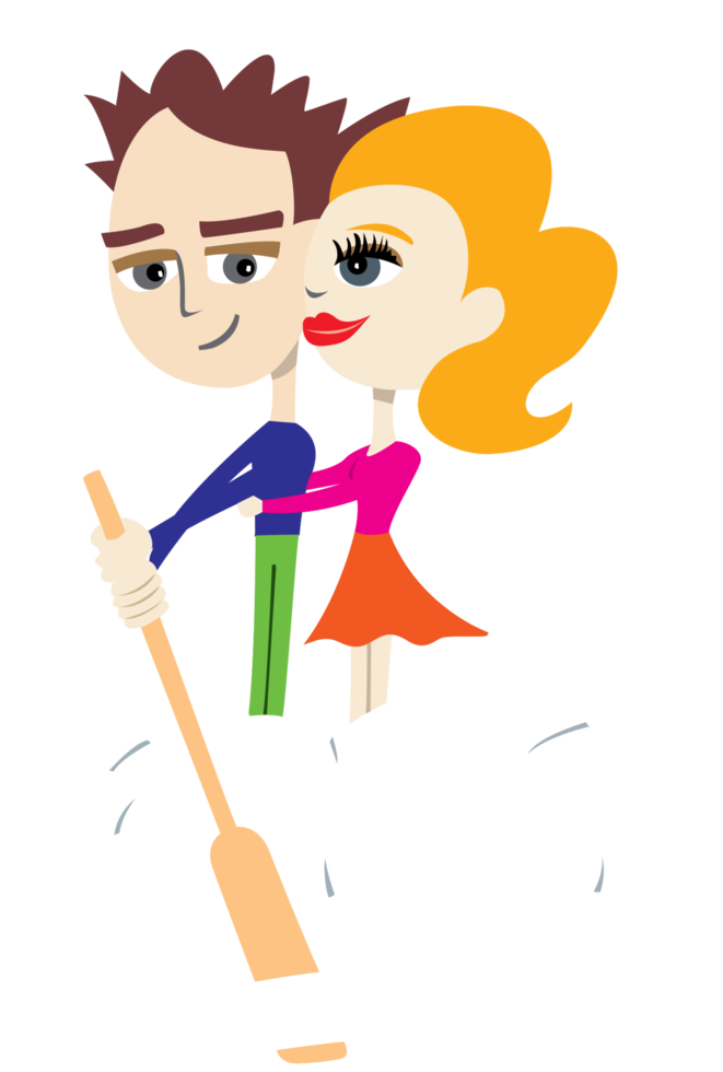 Love couple in cloud png