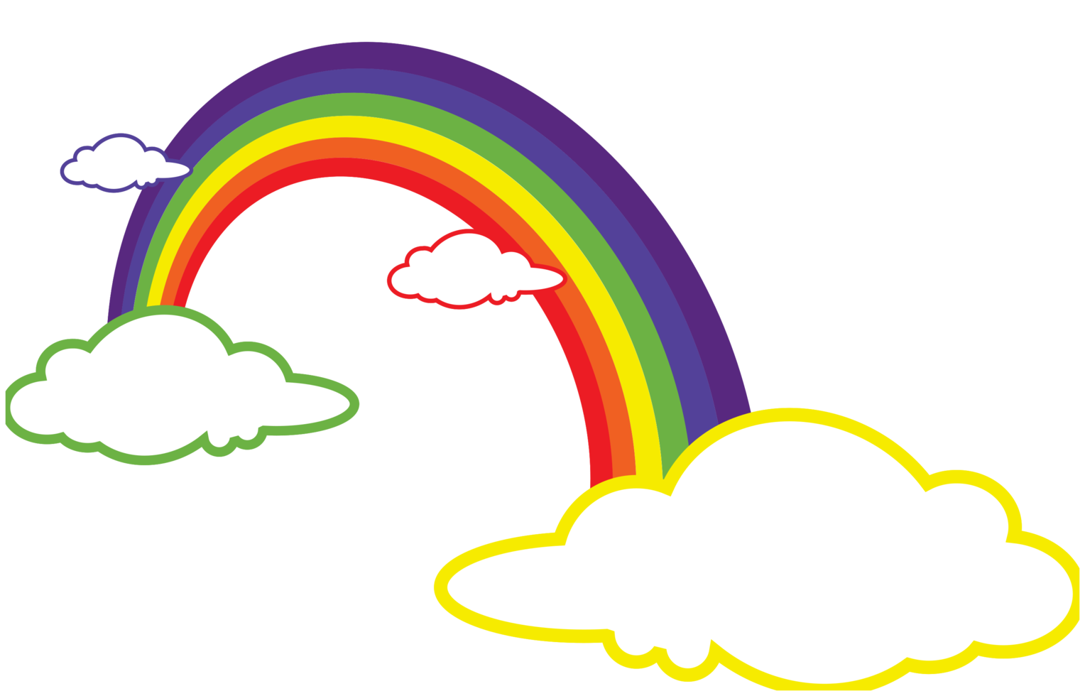 Rainbow and cloud png