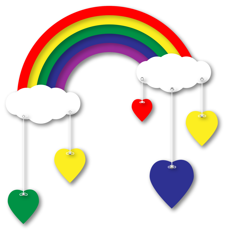 Regenbogen und Wolke png