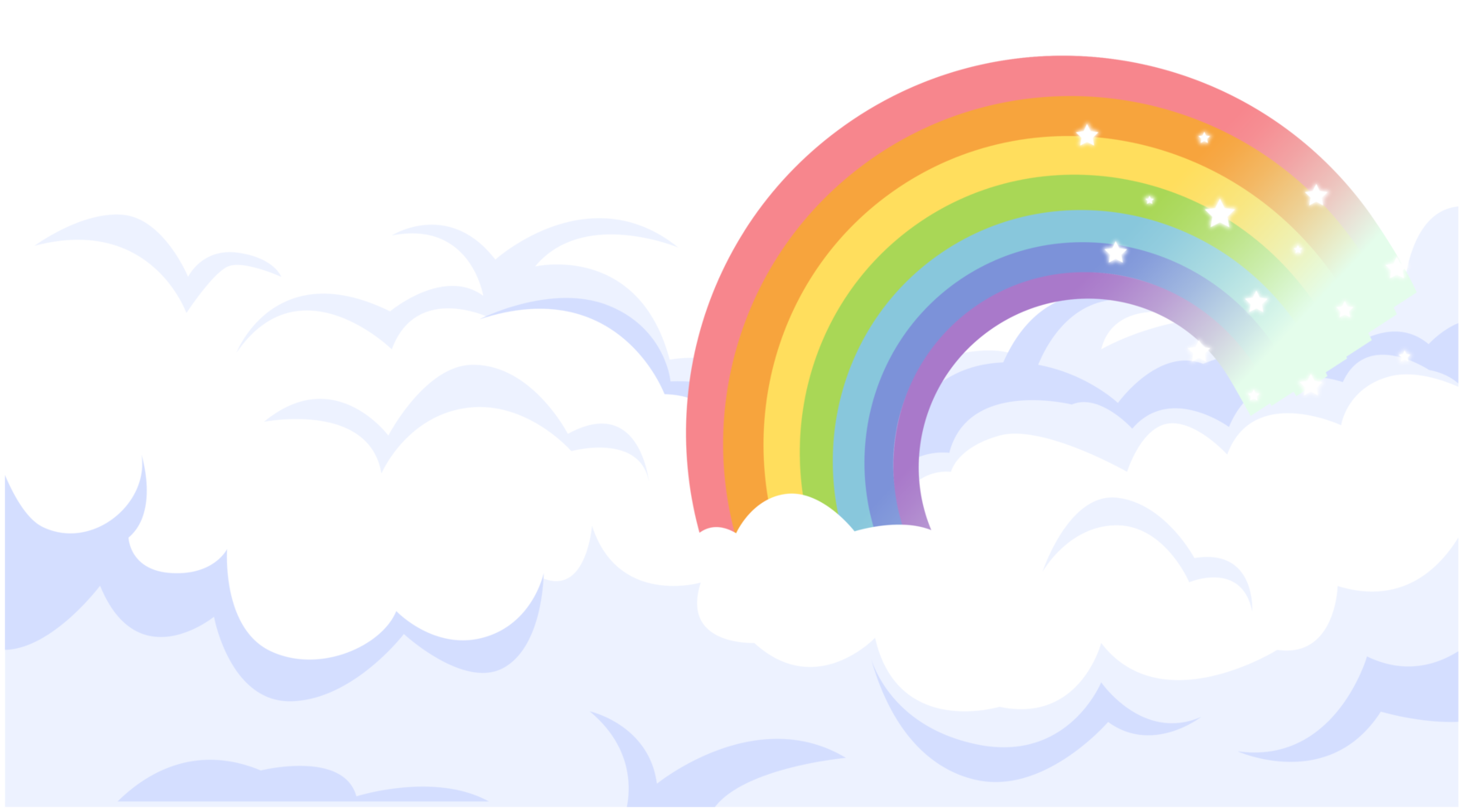 arc-en-ciel et nuage png