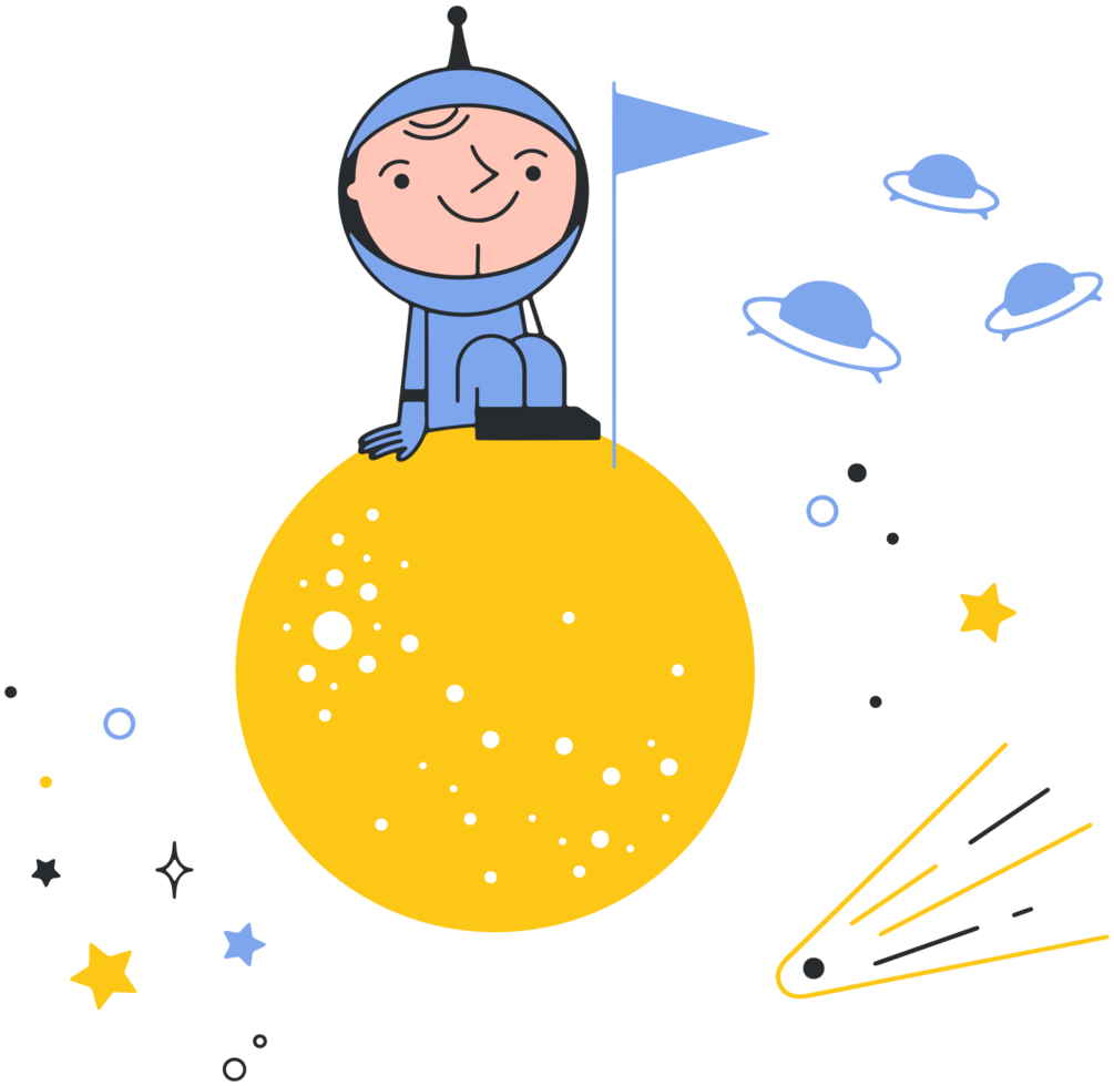 Astronaut on the moon png