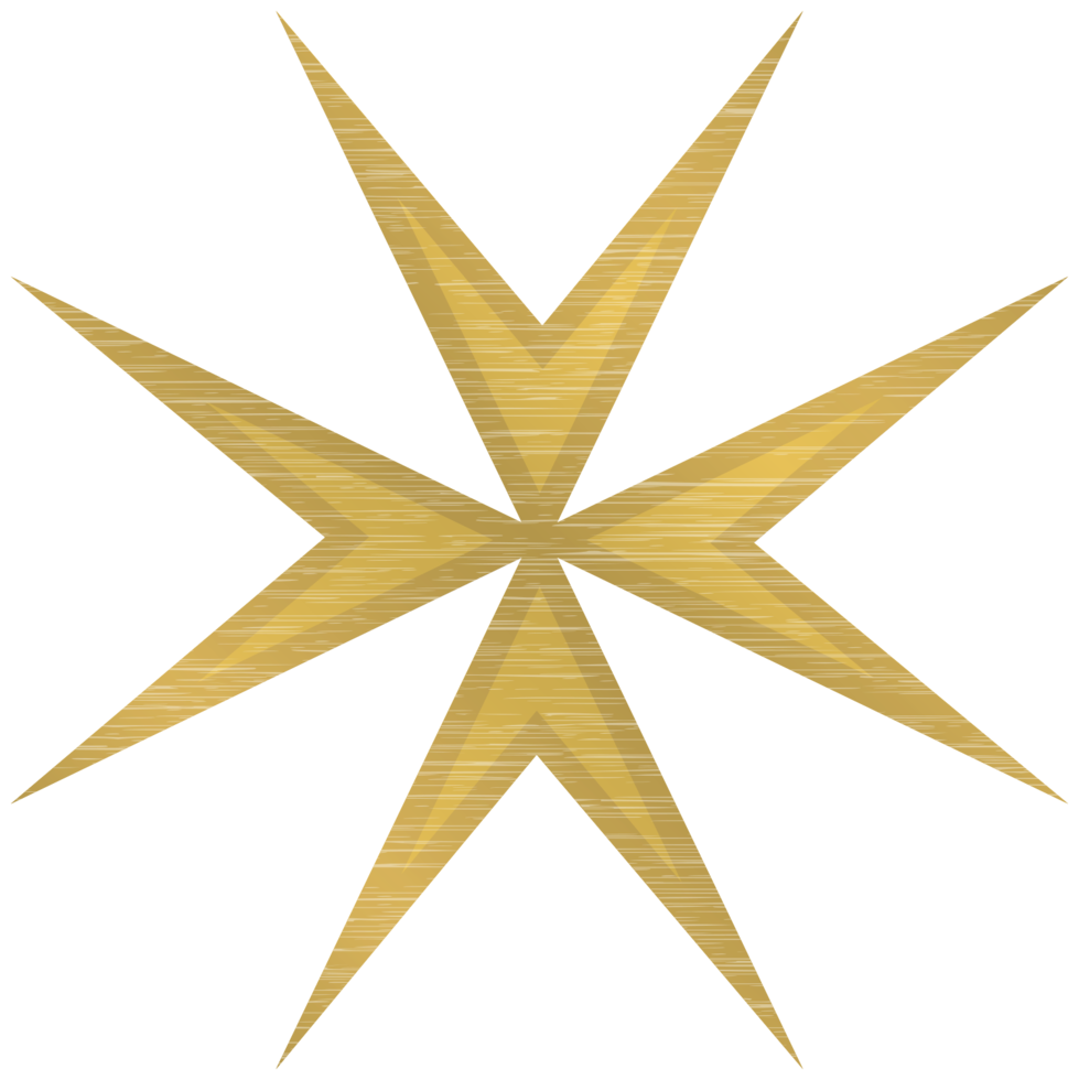 croce maltese d'oro png