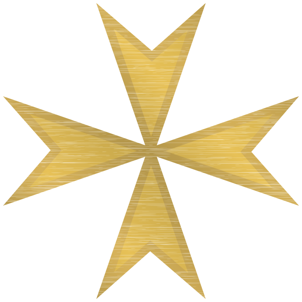 Gold maltese cross png