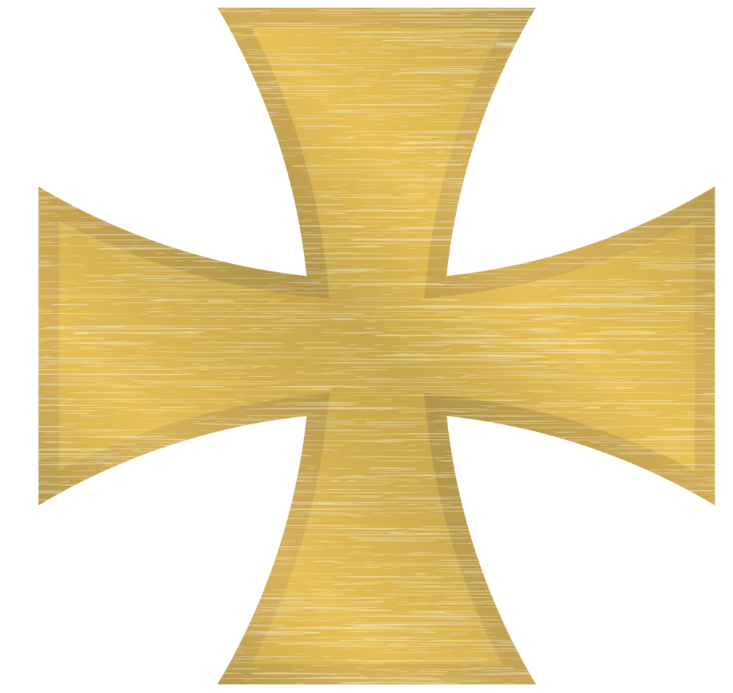 guld maltesiska kors png