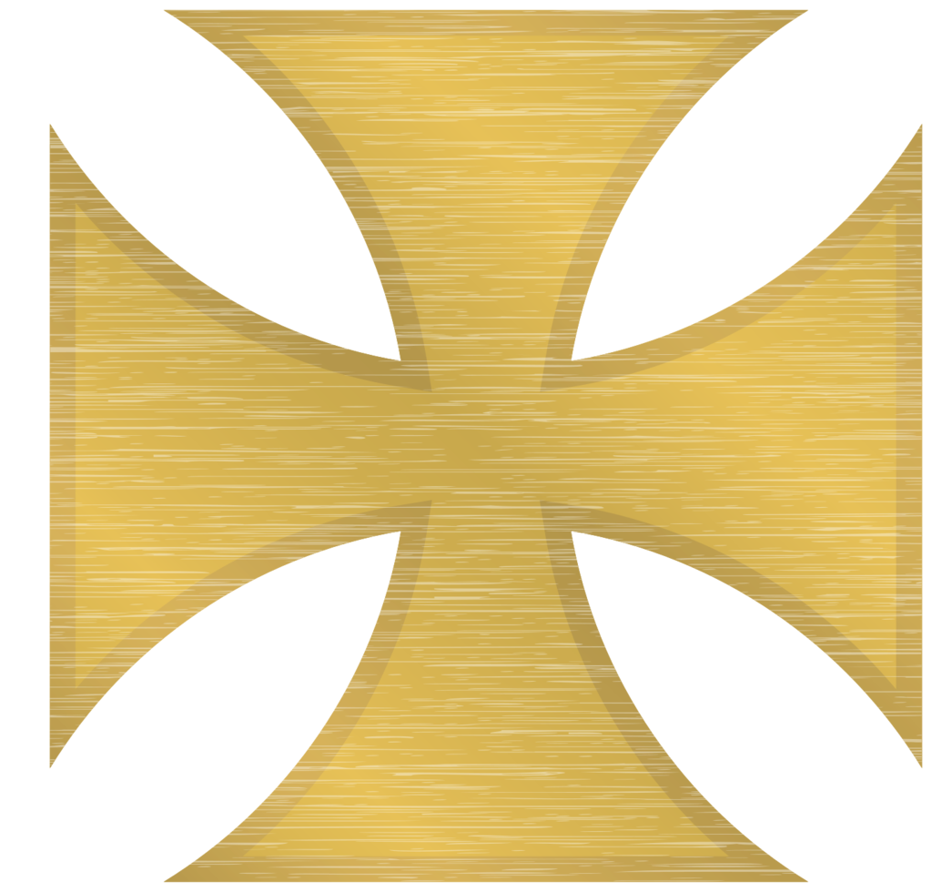 croix maltaise d'or png