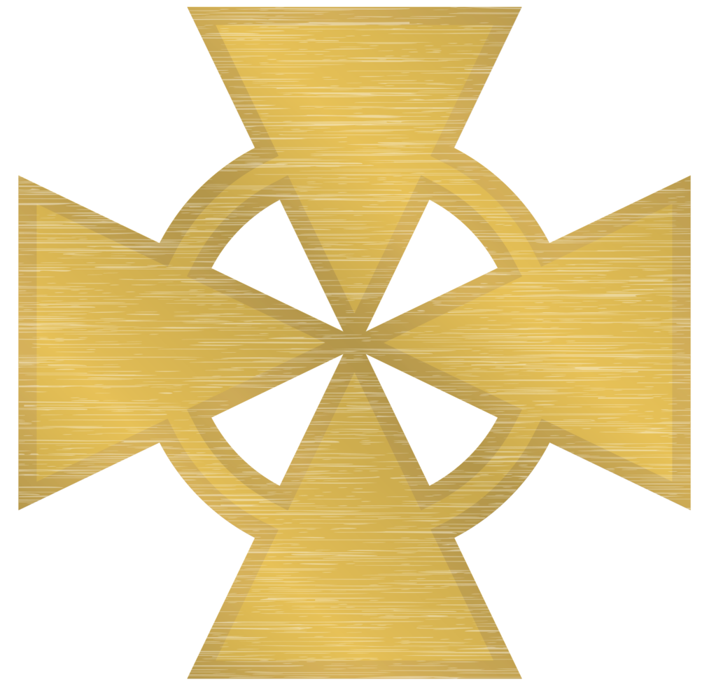 cruz de Malta de ouro png