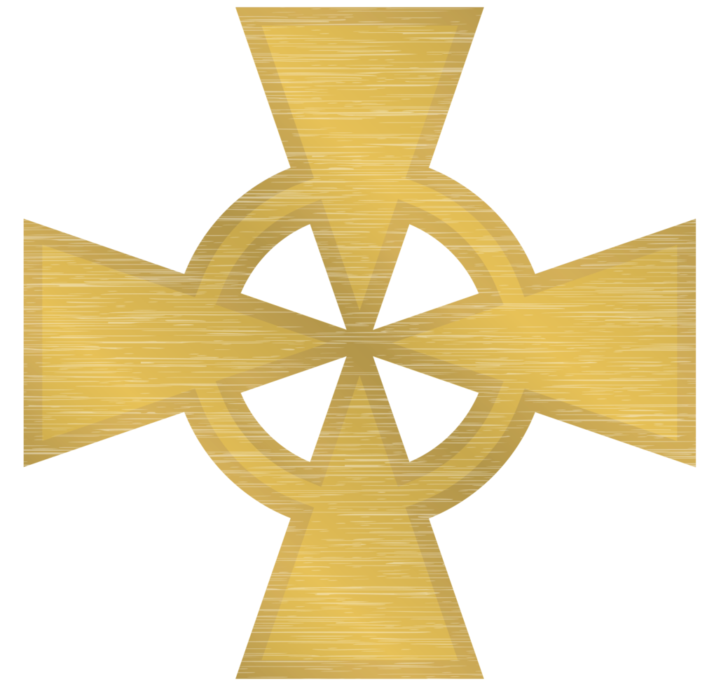 croce maltese d'oro png