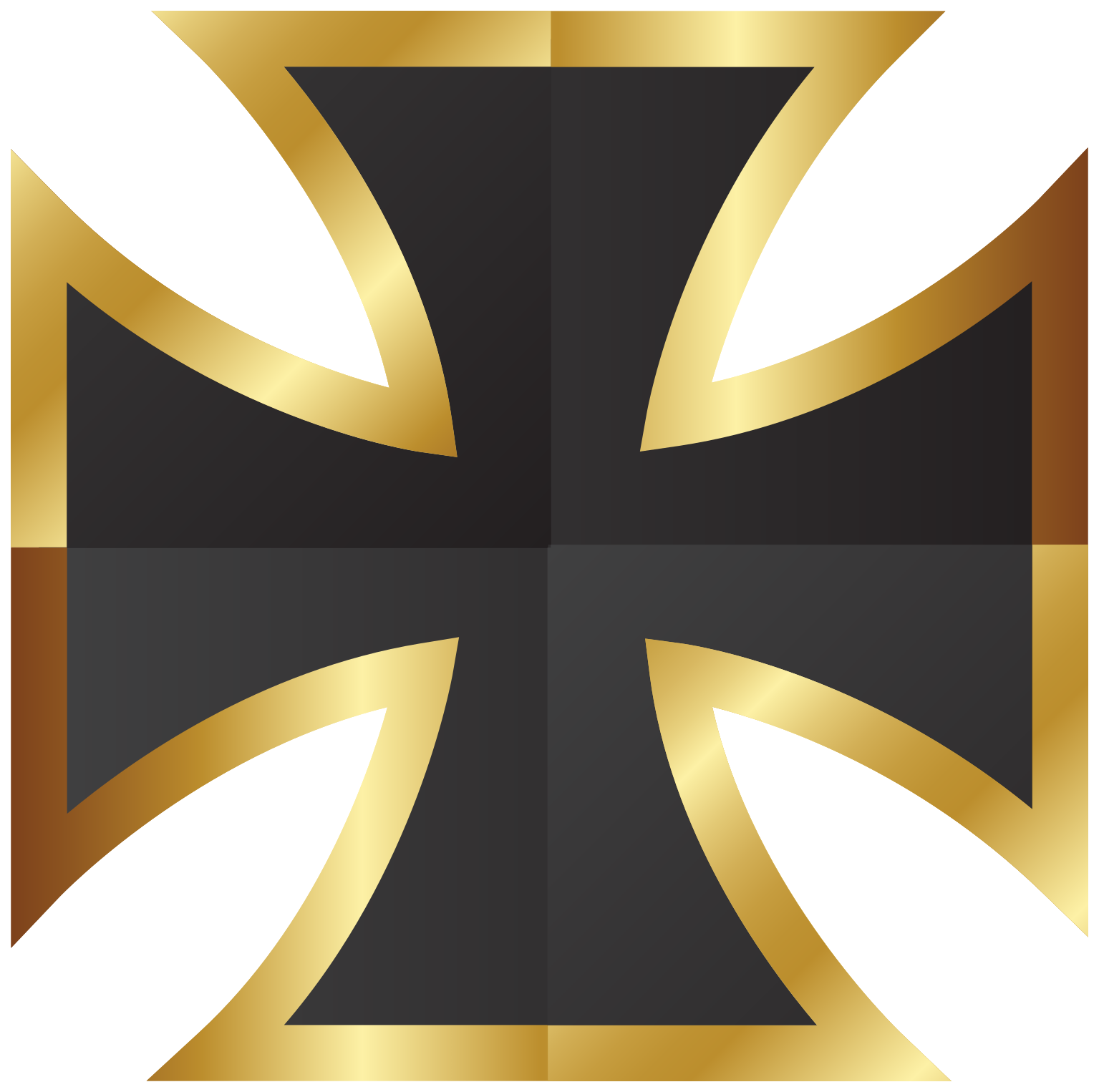 Gold maltese cross 1194228 PNG