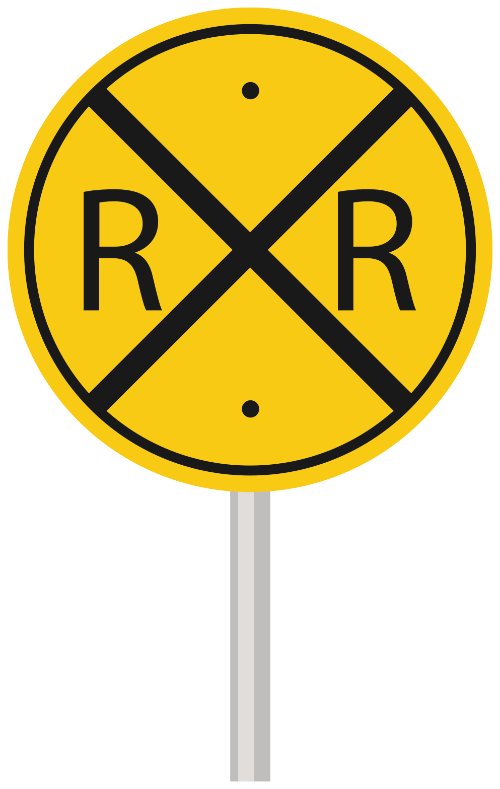 Railroad Crossing Sign SVG