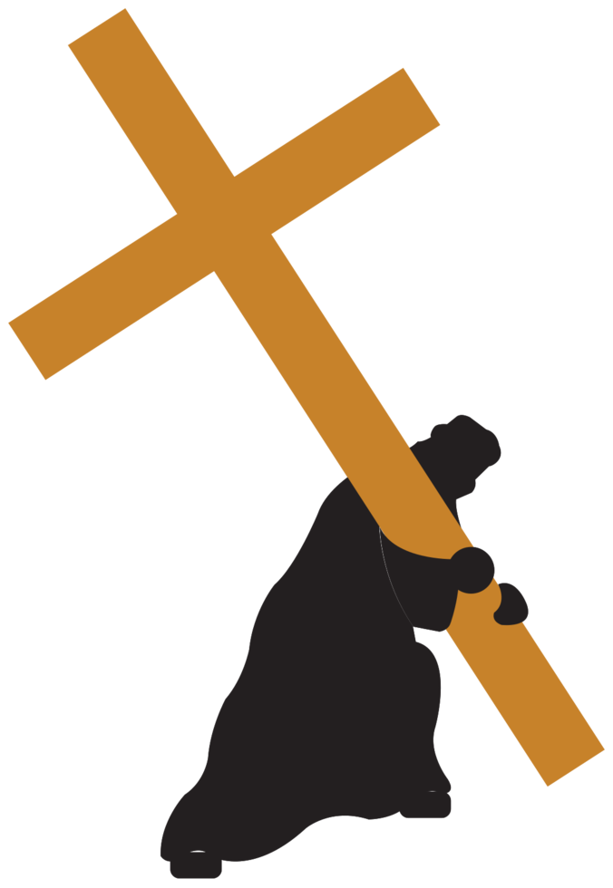 Jesus trägt das Kreuz png