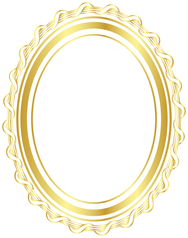 cornice ovale oro png