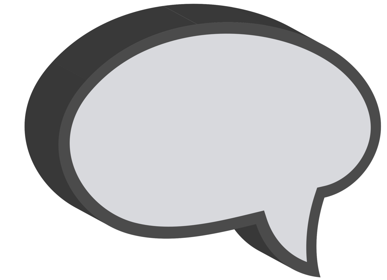 Speech bubble 3D png