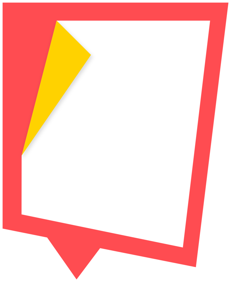 tekstballon papier vouwen png