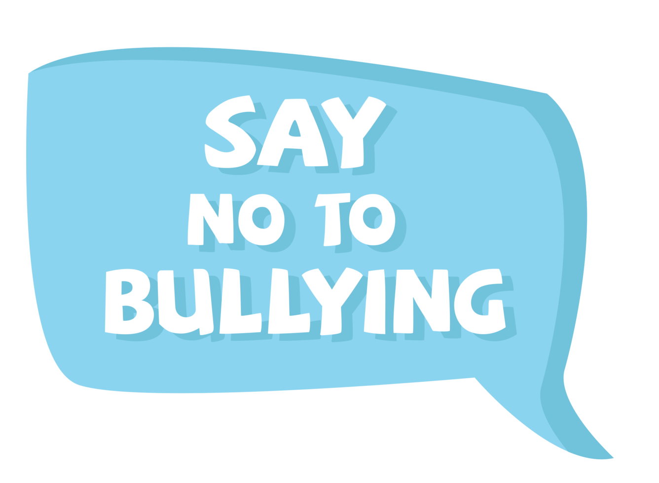 No bullying speech bubble png