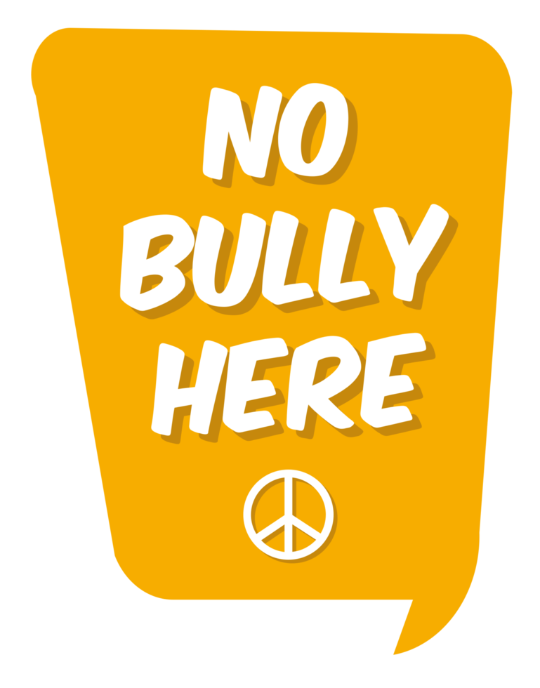 No bullying speech bubble png