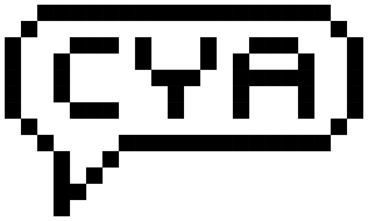 Speech bubbles pixel CYA png