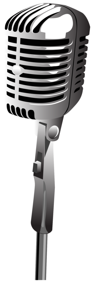 Music instrument retro microphone png