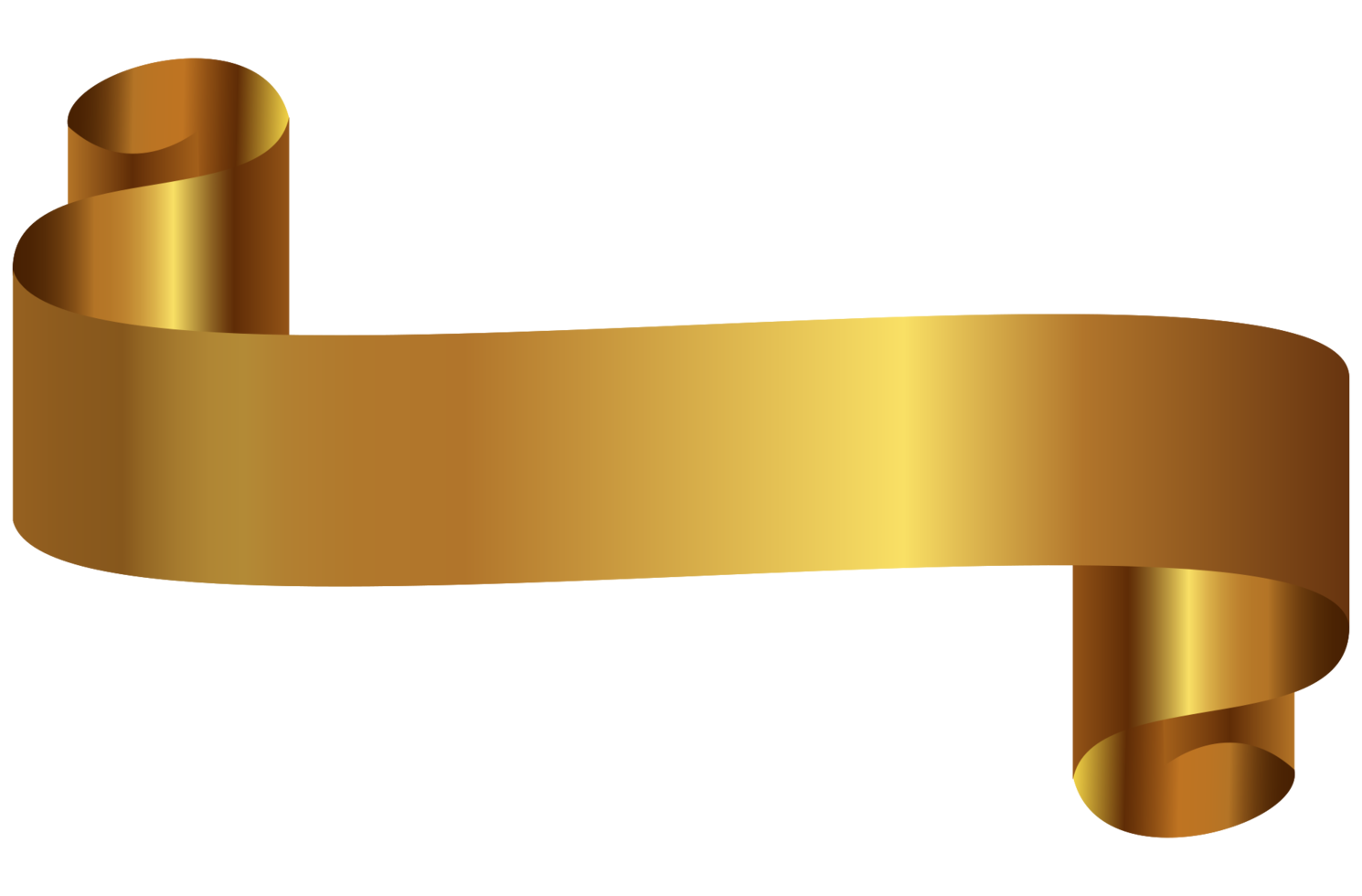 ruban d'or png