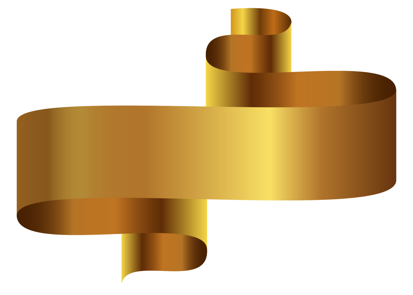 ruban d'or png