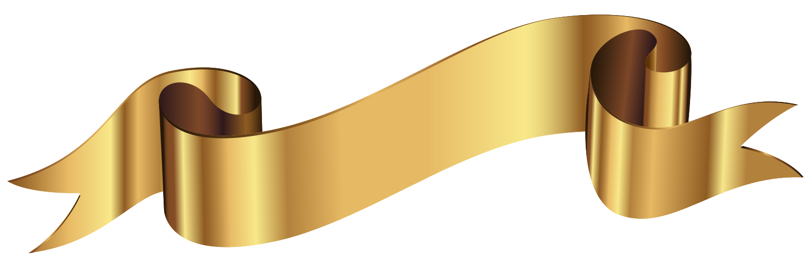 ruban d'or png