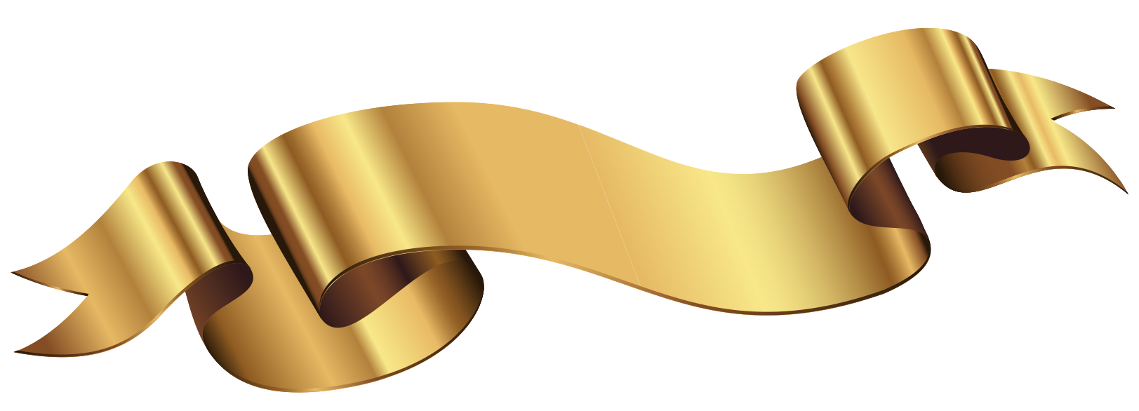 Golden ribbon 1197138 PNG