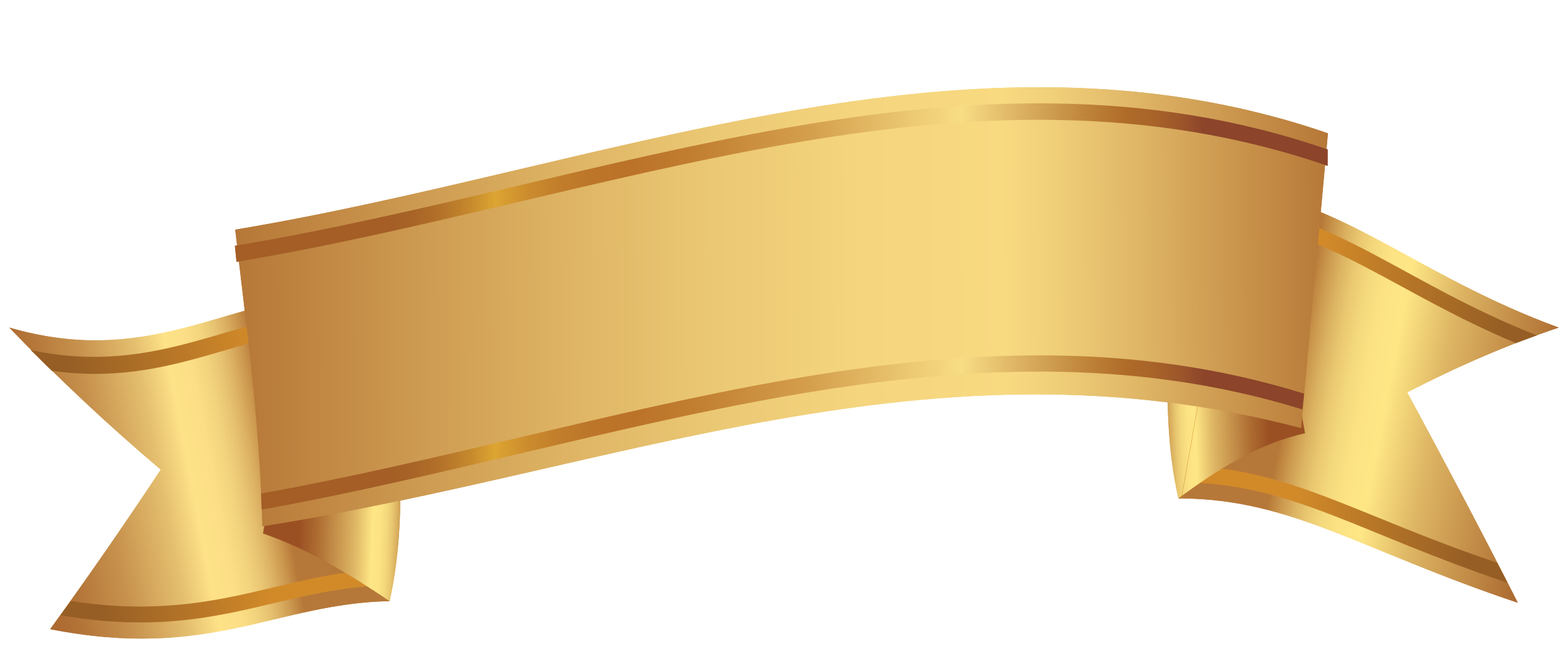 Free Golden decorative banner PNG with Transparent Background