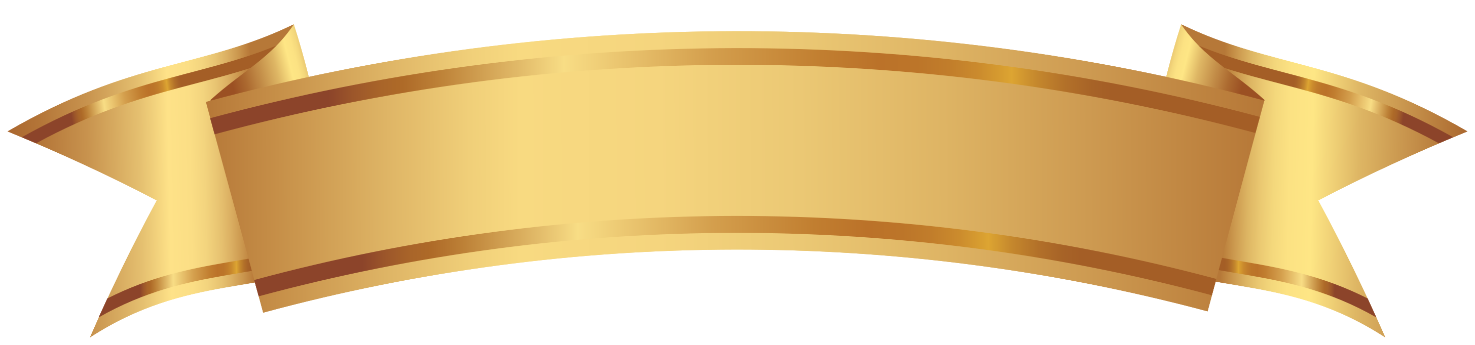 Golden decorative banner png