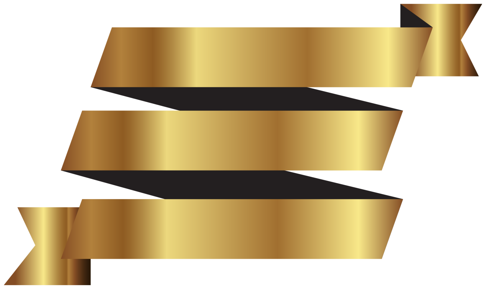 ruban d'or png