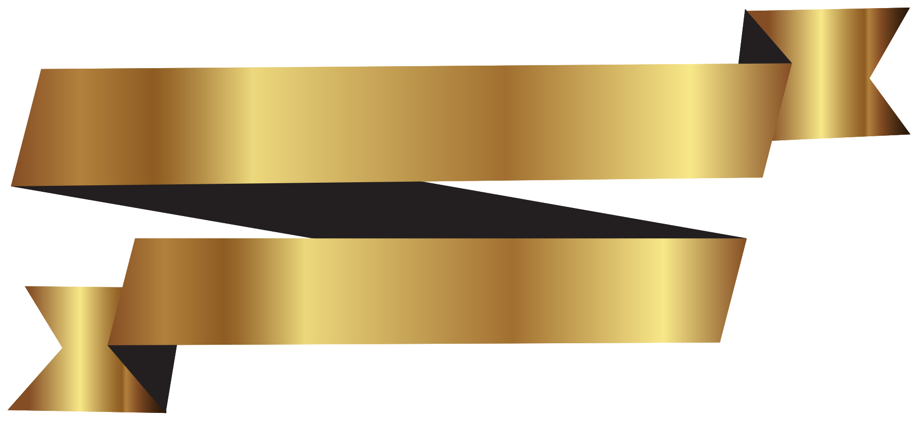 ruban d'or png