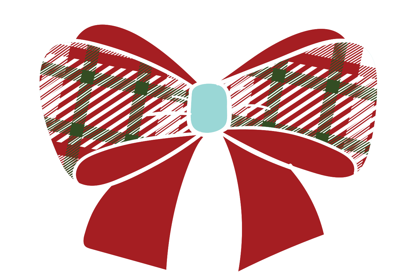 Cute bow with pattern png