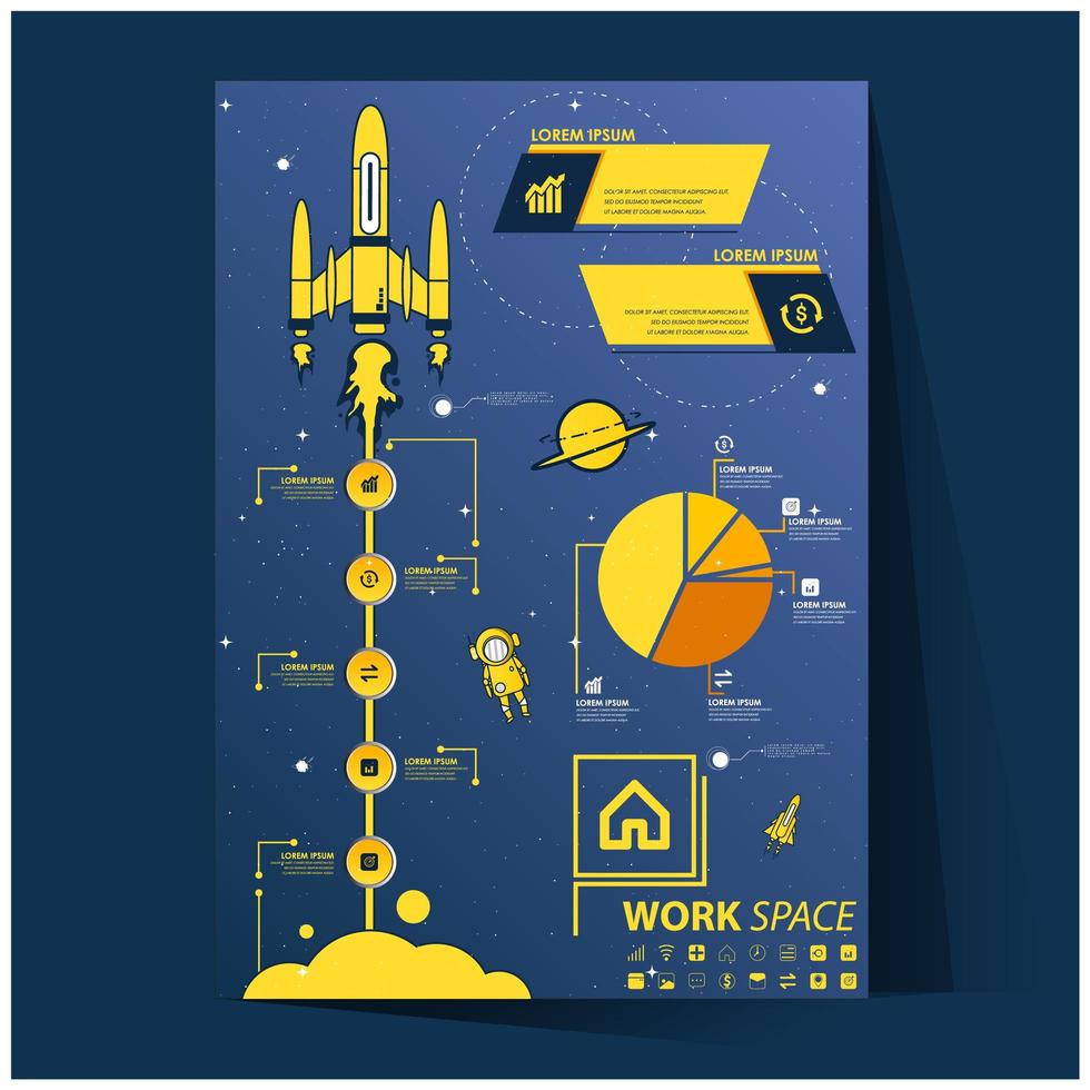 conjunto de infografía para plan de negocios vector