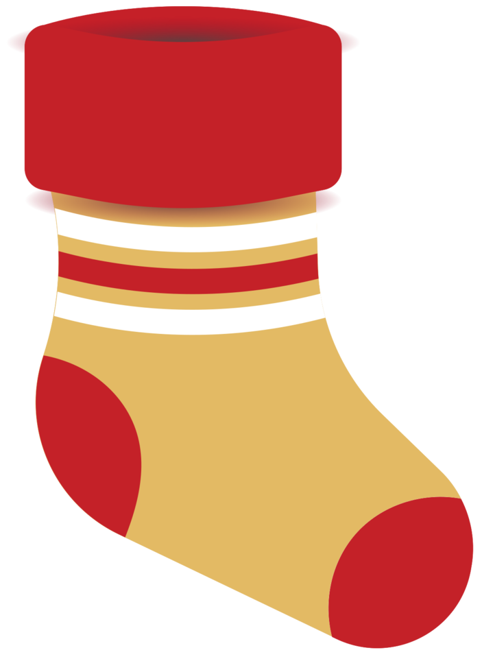 Christmas stocking decoration png