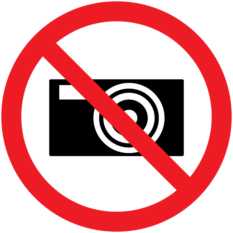 Prohibition sign camera png