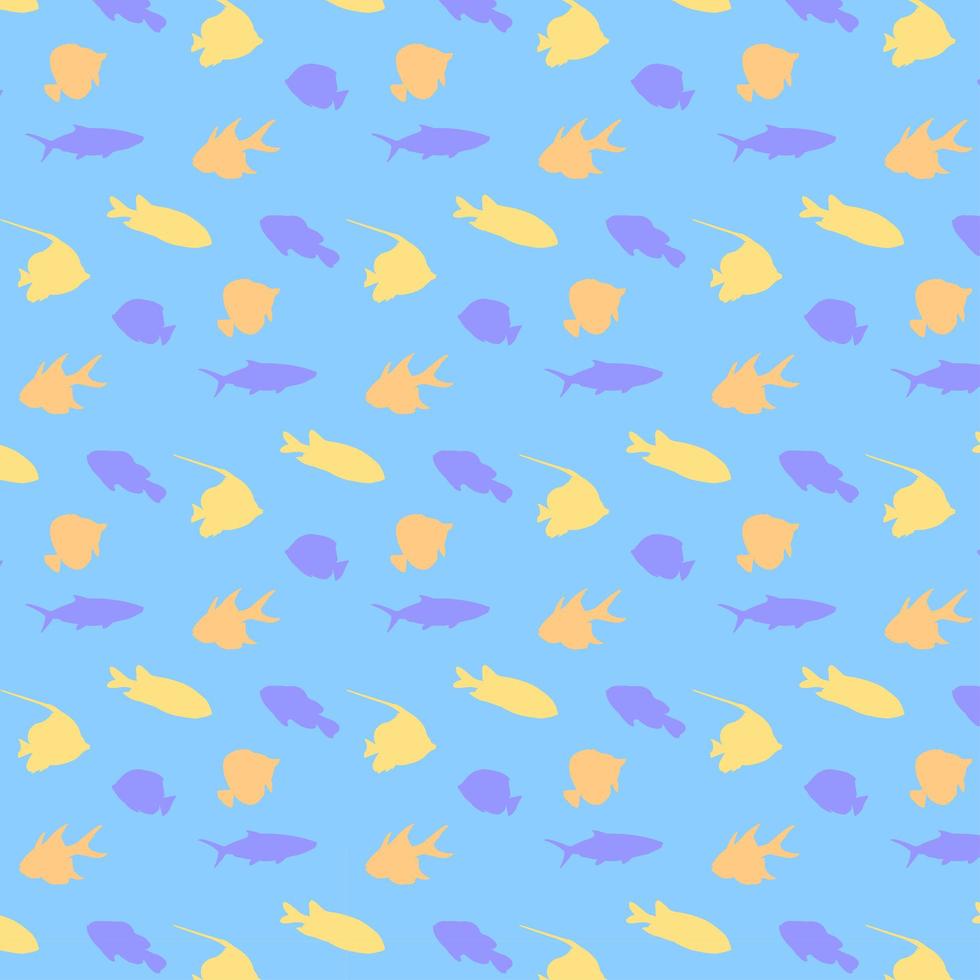 Fish silhouette pattern background vector