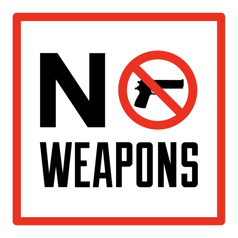 No firearms sign png