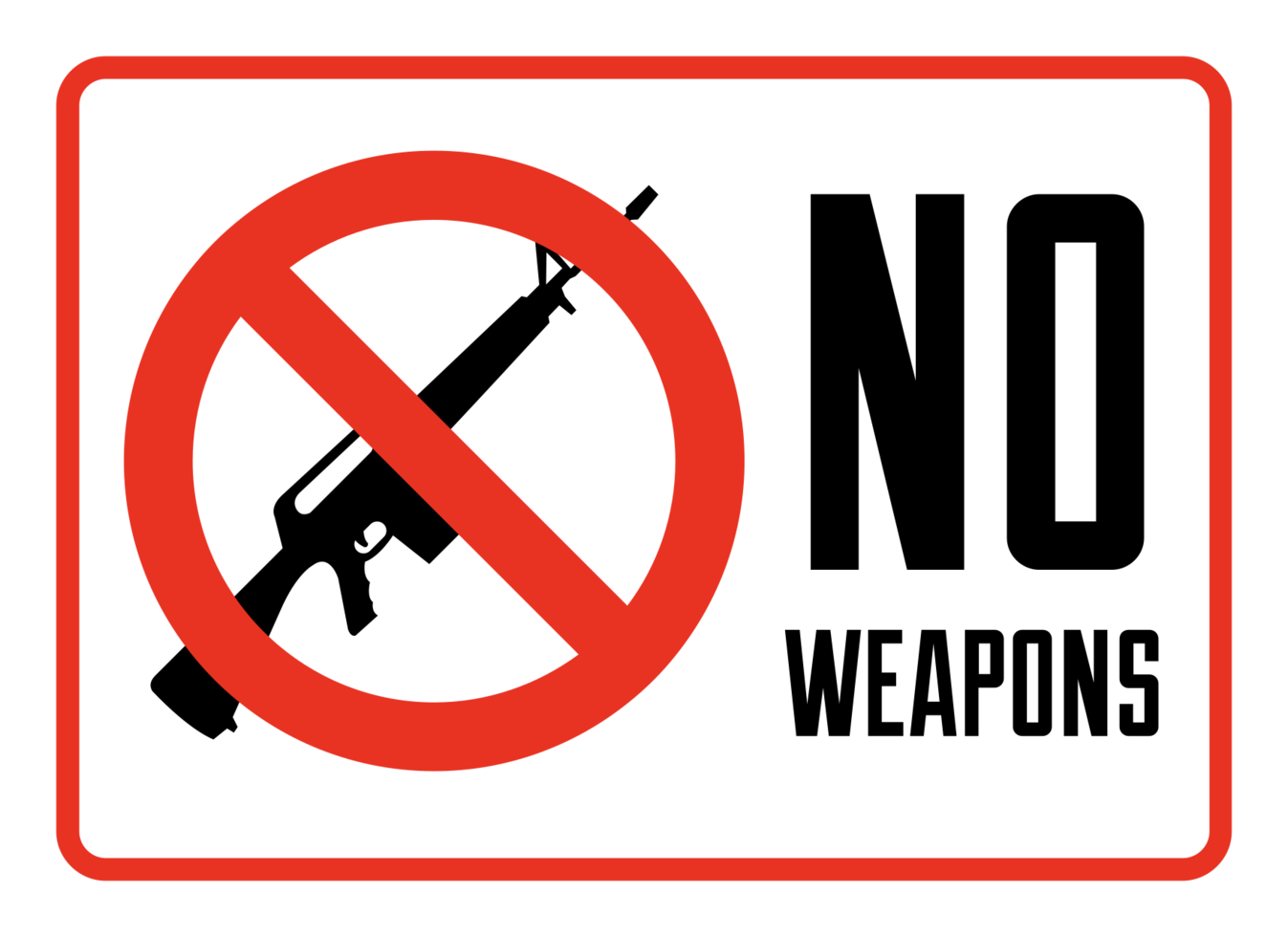 No firearms sign png