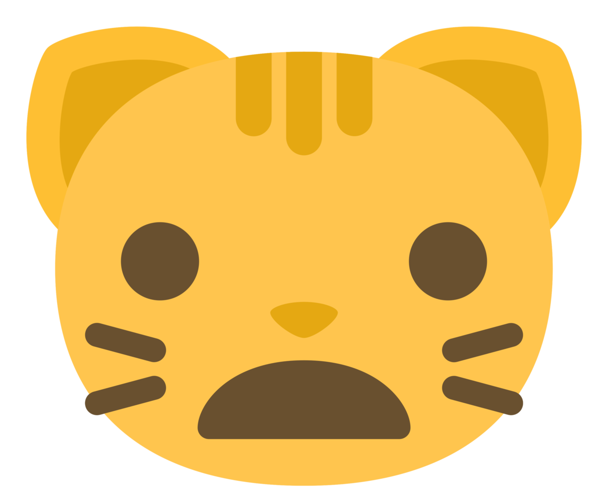 Emoji cat face gasp png